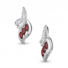 Серебряная подвеска AQUAMARINE А2541903А с фианитом и гранатом А2541903А фото