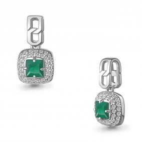 Серебряная подвеска AQUAMARINE А2543709А с фианитом и агатом А2543709А фото