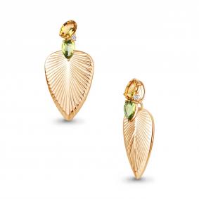 Подвеска из золочёного серебра AQUAMARINE А2547438А-п с фианитом, хризолитом и цитрином А2547438А-п фото