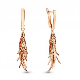 Серьги из золочёного серебра AQUAMARINE А30864-п А30864-п фото