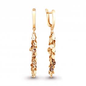 Серьги из золочёного серебра AQUAMARINE А30868-п А30868-п фото