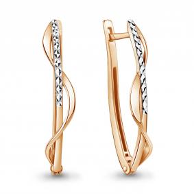 Серьги из золочёного серебра AQUAMARINE А33232-пк А33232-пк фото