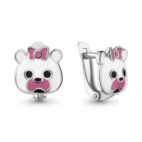 Серебряные серьги AQUAMARINE А33342 с эмалью А33342 фото