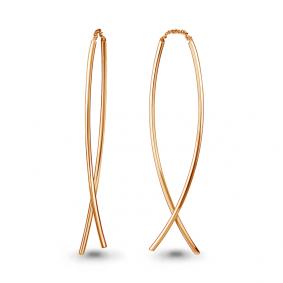 Длинные серьги из золоченого серебра Аквамарин А33344-п А33344-п фото