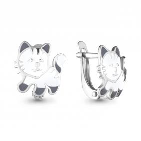 Серебряные серьги AQUAMARINE А33472 с эмалью А33472 фото