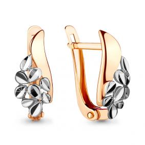 Серьги из золочёного серебра AQUAMARINE А33626-пк А33626-пк фото