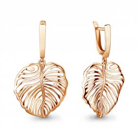 Серьги из золочёного серебра AQUAMARINE А33649-п А33649-п фото