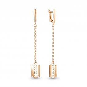 Серьги из золочёного серебра AQUAMARINE А33762-п А33762-п фото