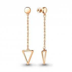 Серьги из золочёного серебра AQUAMARINE А33765-п А33765-п фото