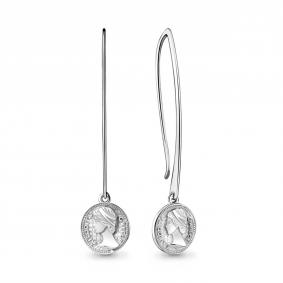 Серебряные серьги AQUAMARINE А33786 А33786 фото
