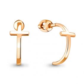 Серьги- кресты из золочёного серебра AQUAMARINE А33805-п А33805-п фото