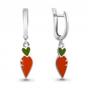 Серебряные серьги AQUAMARINE А33851 с эмалью А33851 фото