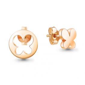 Серьги из золочёного серебра AQUAMARINE А33935-п А33935-п фото