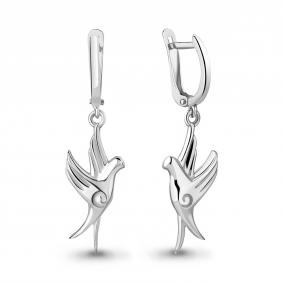 Серебряные серьги AQUAMARINE А34029 А34029 фото