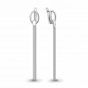 Серебряные серьги AQUAMARINE А34081 А34081 фото