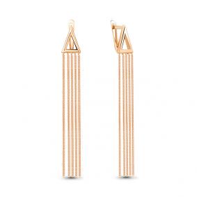 Серьги из золочёного серебра AQUAMARINE А34086-п А34086-п фото