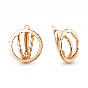 Серьги из золочёного серебра AQUAMARINE А34147-п А34147-п фото