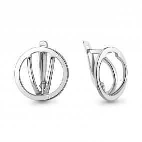 Серебряные серьги AQUAMARINE А34147 А34147 фото