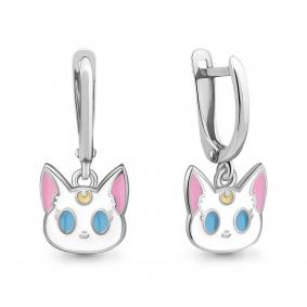 Серебряные серьги AQUAMARINE А34187 с эмалью А34187 фото