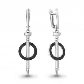 Серебряные серьги AQUAMARINE А34221 А34221 фото