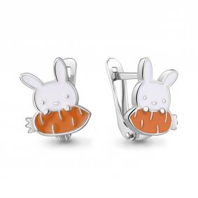 Серебряные серьги AQUAMARINE А34238 с эмалью А34238 фото