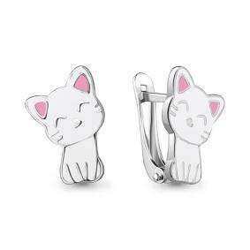 Серебряные серьги AQUAMARINE А34312 с эмалью А34312 фото