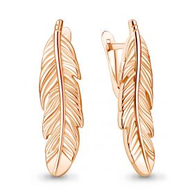 Серьги из золочёного серебра AQUAMARINE А34330-п А34330-п фото