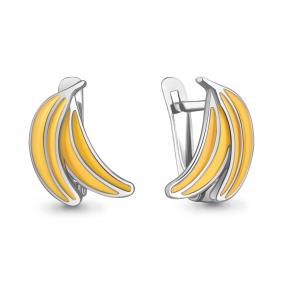 Серебряные серьги AQUAMARINE А34360 с эмалью А34360 фото