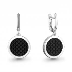 Серебряные серьги AQUAMARINE с деревом Граб А34426 А34426 фото