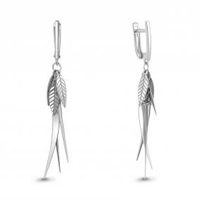 Серебряные серьги AQUAMARINE А34542 А34542 фото