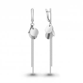 Серебряные серьги AQUAMARINE А34543 А34543 фото