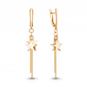 Серьги из золочёного серебра AQUAMARINE А34562-п А34562-п фото