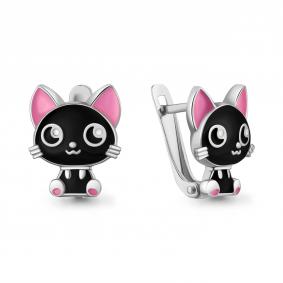 Серебряные серьги AQUAMARINE А34752 с эмалью А34752 фото