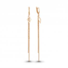 Серьги из золочёного серебра AQUAMARINE А34847-п А34847-п фото