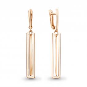 Серьги из золочёного серебра AQUAMARINE А34850-п А34850-п фото