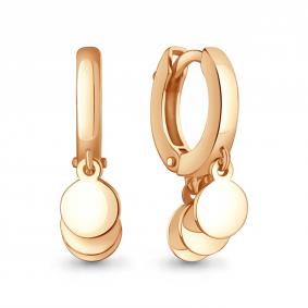 Серьги из золочёного серебра AQUAMARINE А34852-п А34852-п фото