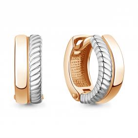 Серьги из золочёного серебра AQUAMARINE А34860-пк А34860-пк фото