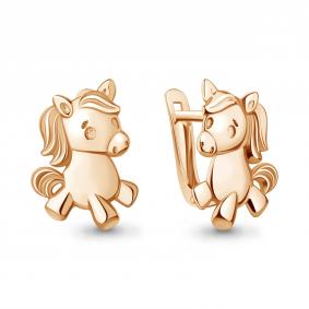 Серьги из золочёного серебра AQUAMARINE А34882-п А34882-п фото