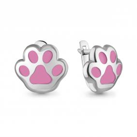 Серебряные серьги AQUAMARINE А35059 с эмалью А35059 фото