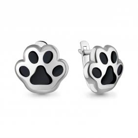 Серебряные серьги AQUAMARINE А35060 с эмалью А35060 фото