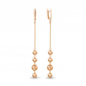 Серьги из золочёного серебра AQUAMARINE А35154-п А35154-п фото