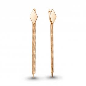 Серьги из золочёного серебра AQUAMARINE А35273-п А35273-п фото