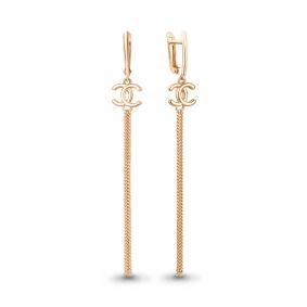 Серьги из золочёного серебра AQUAMARINE А35275-п А35275-п фото