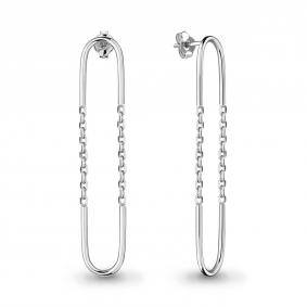 Серебряные серьги AQUAMARINE А36075 А36075 фото