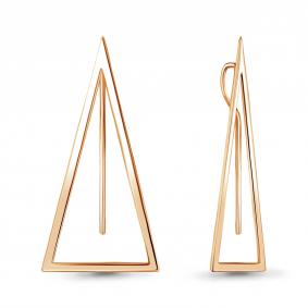 Серьги из золочёного серебра AQUAMARINE А36088-п А36088-п фото