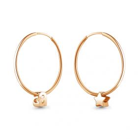 Серьги из золочёного серебра AQUAMARINE А37025-п А37025-п фото