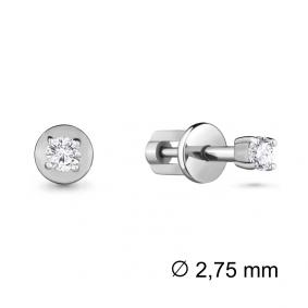 Серебряные серьги AQUAMARINE А416851А с фианитом А416851А фото