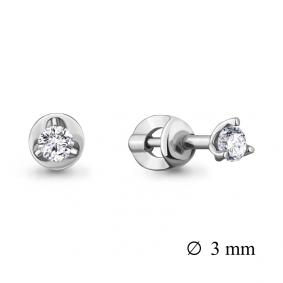 Серебряные серьги AQUAMARINE А42088 с Swarovski А42088 фото