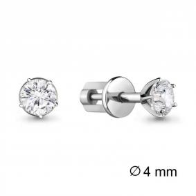 Серебряные серьги AQUAMARINE А436431А с фианитом А436431А фото