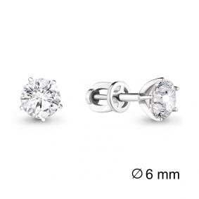 Серебряные серьги AQUAMARINE А43645 с Swarovski А43645 фото